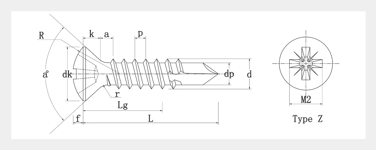 Self Drilling Metal Screws 2D Self Drilling Metal Screws 2D